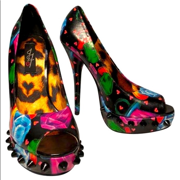 NWOT IRON FIST RING POP HEELS (fits like a sz 10) - Picture 2 of 7